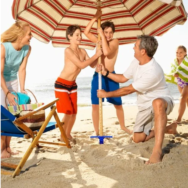Beach Umbrella Base Sand Anchor Stand Plastic Screw Strong Spike Auger