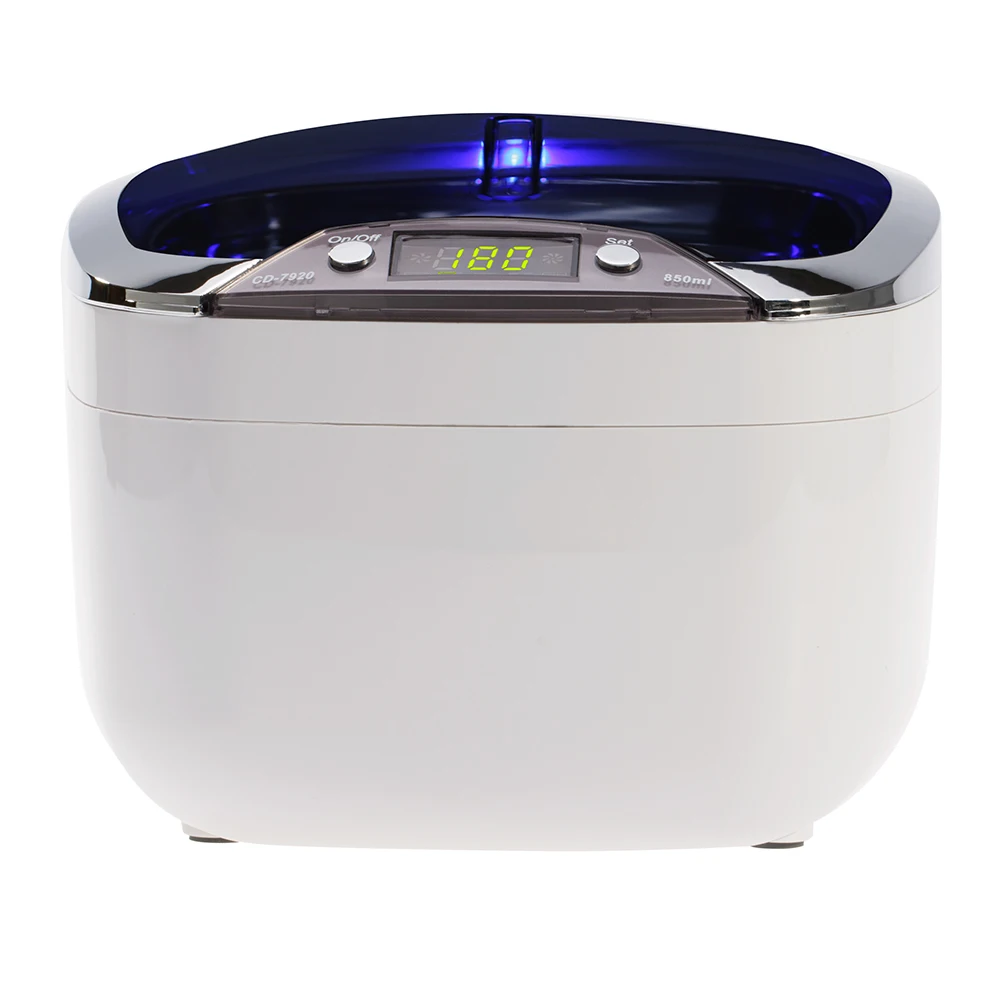 Ultrasonic Cleaner 850ml Ultrasonic Jewellery Cleaner Machine LCD Screen with 5 Digital Timer for Jewelry CD DVD Watches Denture