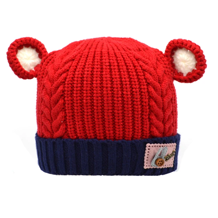 Фабричная вязаная шапочка для новорожденных, оптом