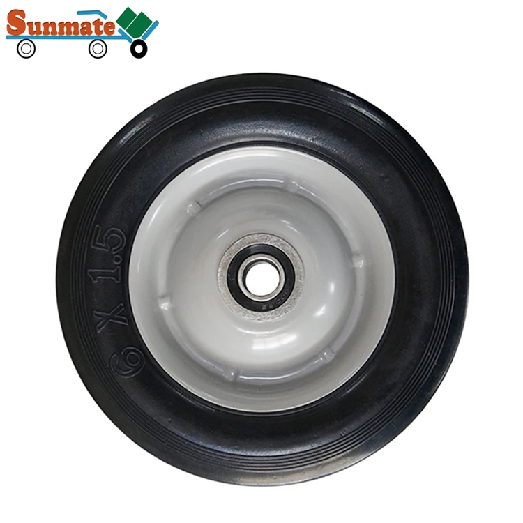 Garden tool cart wheel lawn mower soild rubber wheels