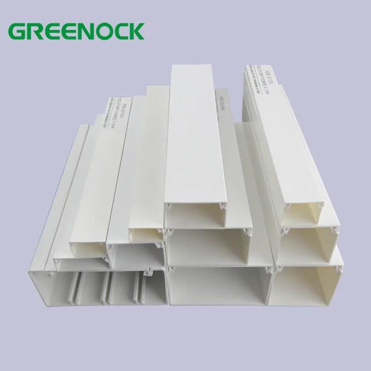 Household pvc electric decorative square cable trunking channel for cable 15x10 16x16 28x14 30x15 40x16 40x25 for nigeria market
