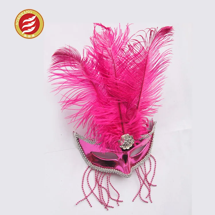 Hot-sale Leading Factory Costume Handmade Feather Crafts High Prime Quality MASK Black Feather