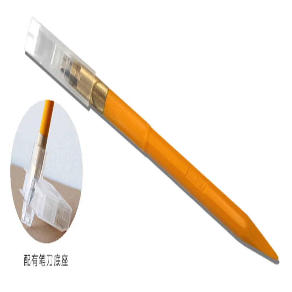 Олафом AK-5 дизайнера канцелярский нож Желтый Ручка ножа держатель включает в себя 30 лезвия
