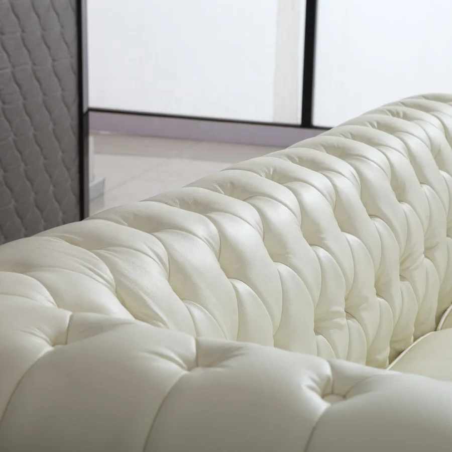 Chesterfield modern microfiber leather French design Living room  cheap   sofa