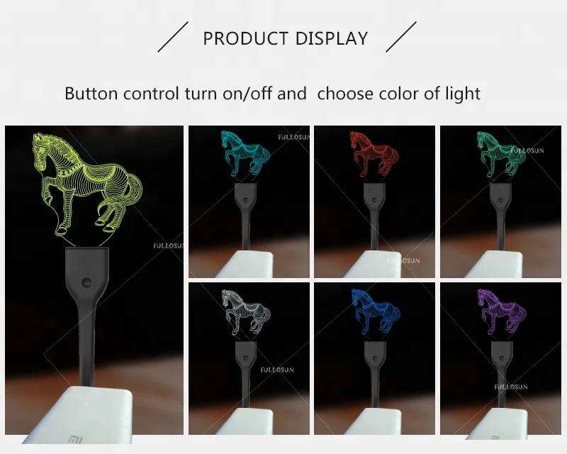 mini usb led lamp christmas lights horse led night light lamp  decorative usb table nightlight  usb port