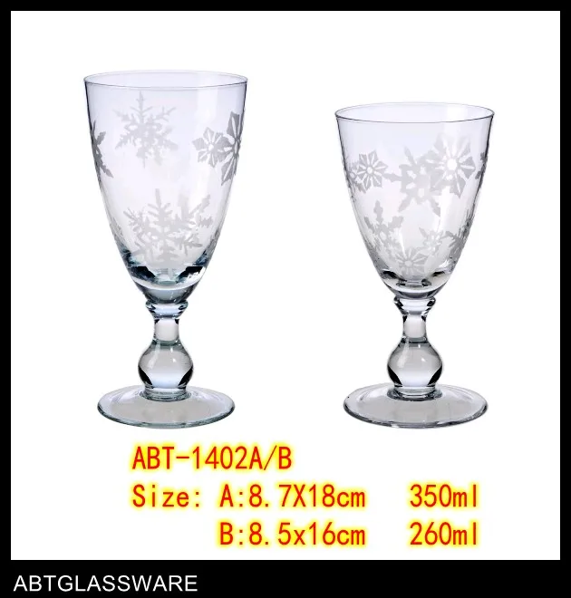wholesale glass water goblets green beads wine glass