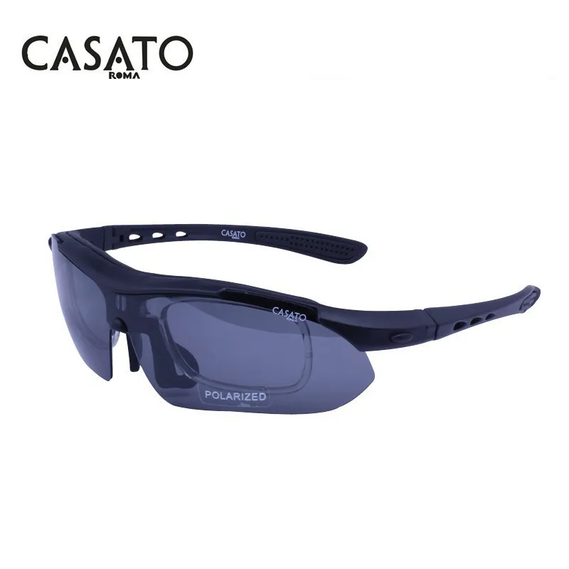 CASATO New Men Bike Polarized Sports Cycling Sunglasses With 5 Lenses