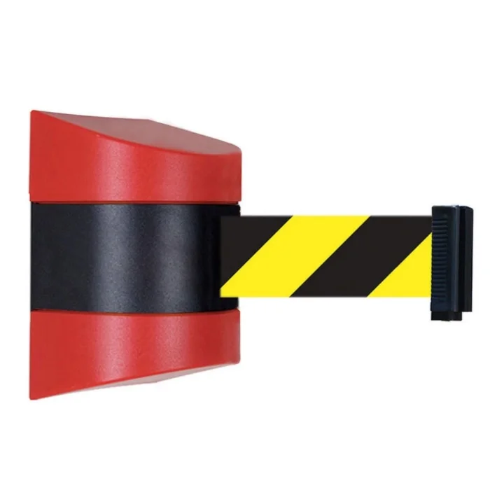 Steel Wall Mount Stretch Belt Barrier with 10 Meters Warning Retractable Strap for Supermarket Warehouses