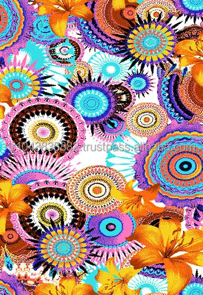 Printed fabrics Viscose, VIscose/EL qualities