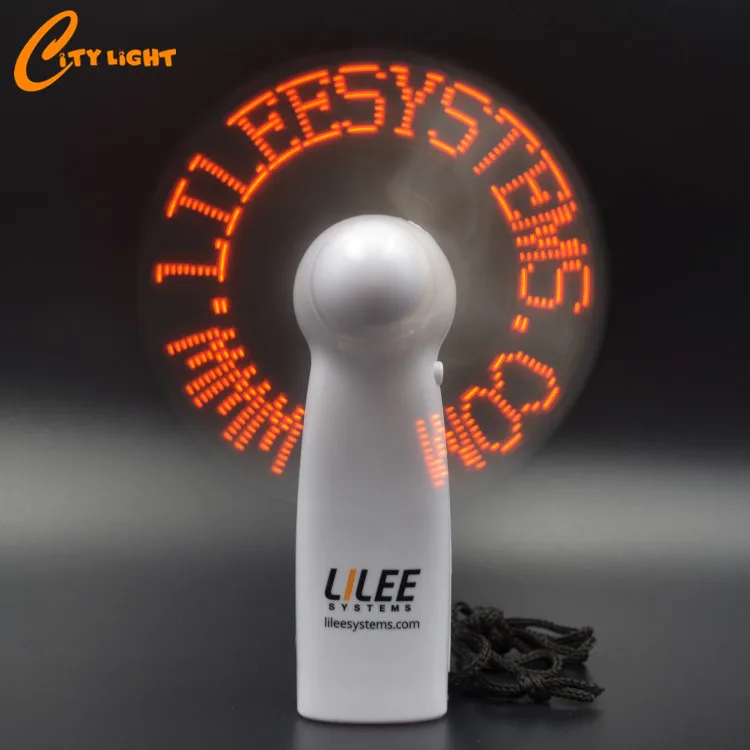 Mini Portable Programmable message Led Display Handheld Electric Fan fan led