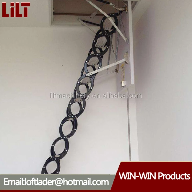 Aluminum Telescopic En131 Folding Hinge Stair Design Indoor Aluminium Ladder add handrail