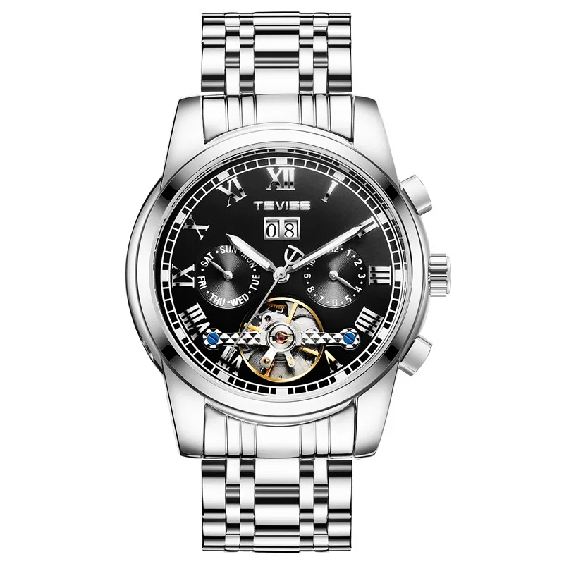 Tevise Chinese wholesale price watches ,Chinese movement luxury watches men gold