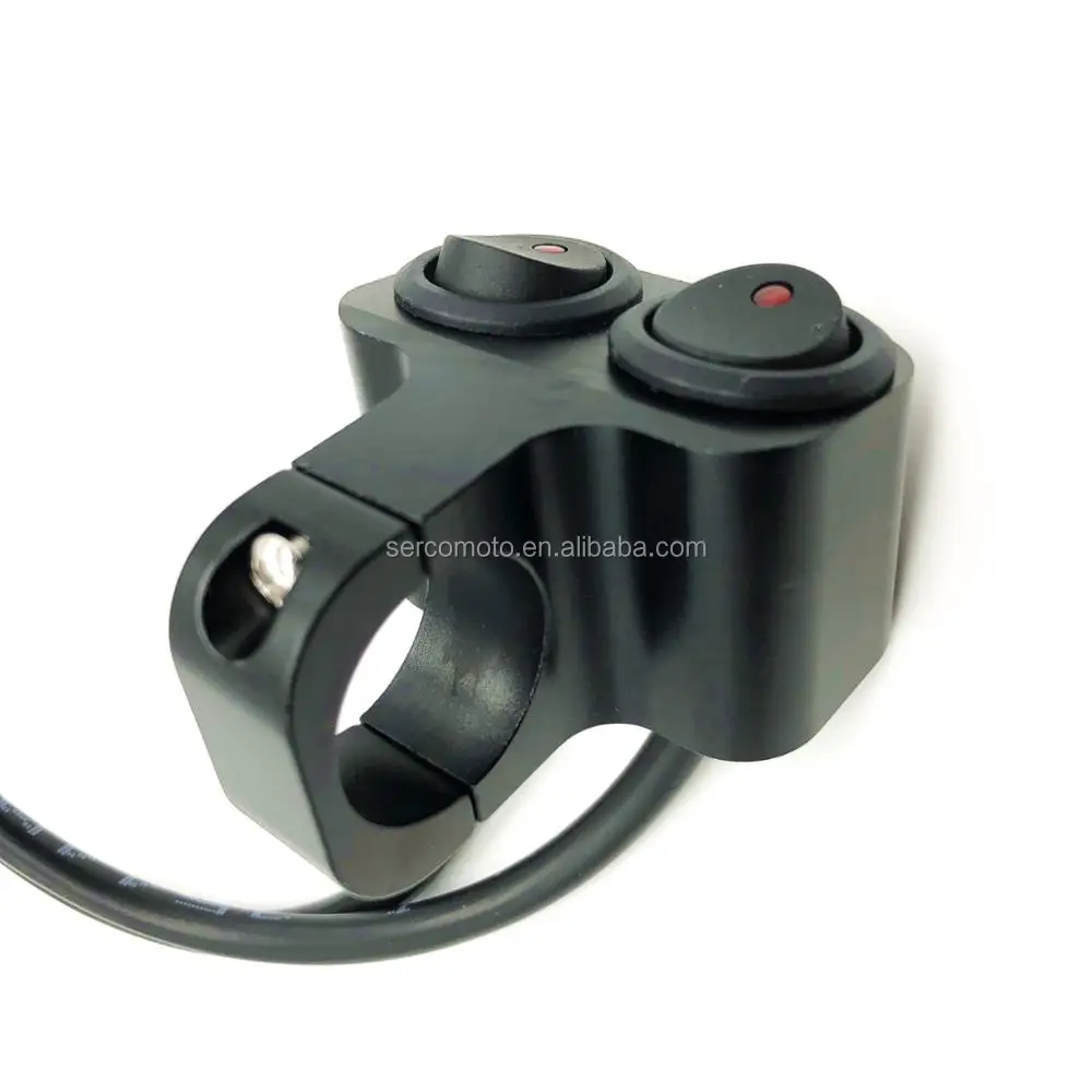 Переключатели на руль мотоцикла Sercomoto, 12 В, 7/8 дюйма, противотуманные фары, переключатель вкл./выкл.
