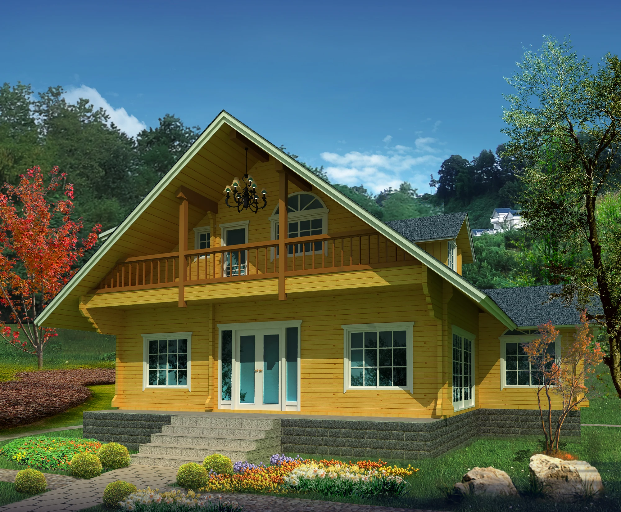 2020 High quality Chinese Original prefabricated wooden houses and villas