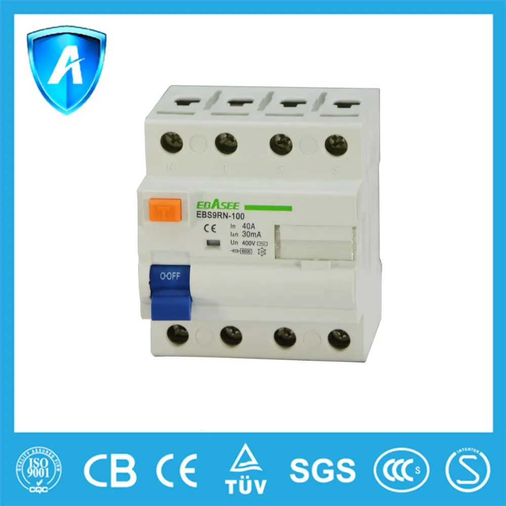 хорошее качество EBS9RN 30 мА 100 мА 300 мА выключатель УЗО цепь