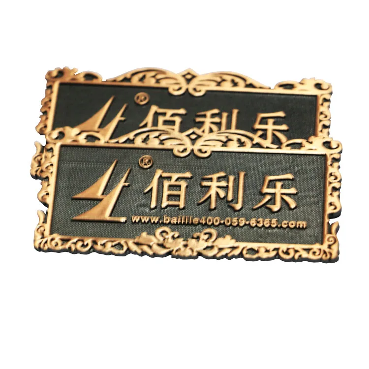High Quality Custom Designed Metal Engraved Logo Hanging Furniture Nameplate For Home