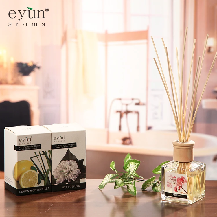 Eyun Hot New Product A51 150ml Glass Bottle Fragrance Wood Stick Reed Diffuser for Gift Set