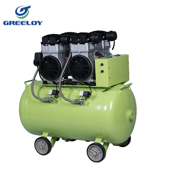 8bar 3hp 100 liter double pump italy piston oilless air compressor