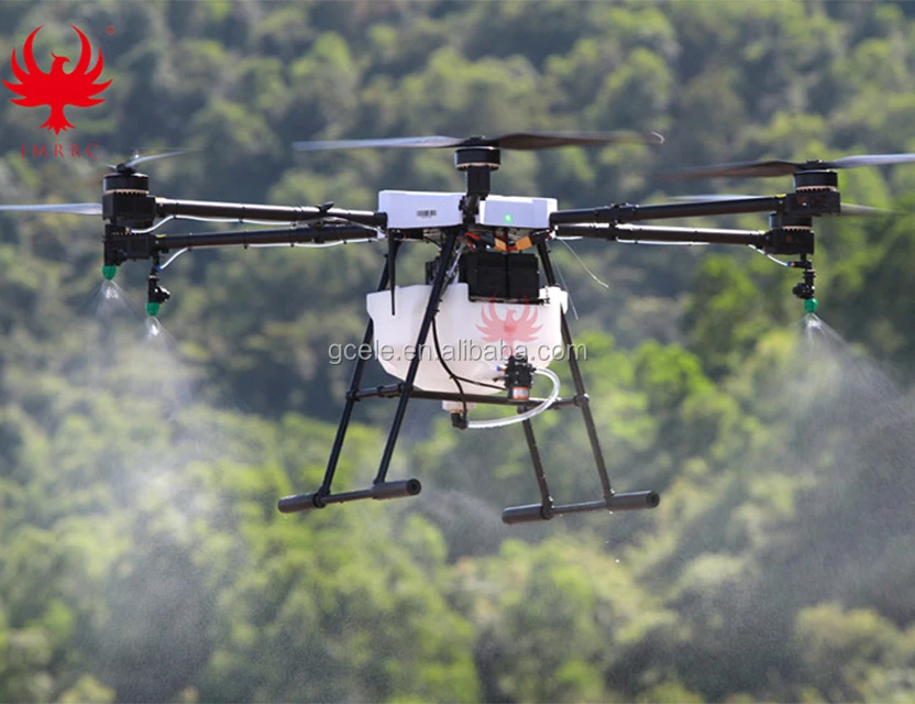 JMRRC Professional 15kg foldable Agriculture UAV drone spraying pesticides, garden sprayer uav drone with GPS automatic spraying