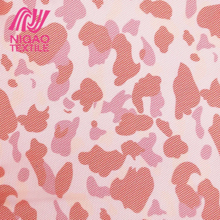 Ткань с напечатанным рисунком на заказ, четырехсторонняя эластичная ткань из полиэстера и спандекса, сетчатая ткань для бикини, женская одежда