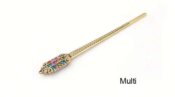 
Vintage hair accessories rhinestone metal hair sticks for sale 
