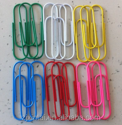 Wholesale rainbow color plastic coated paper fastener pin clips