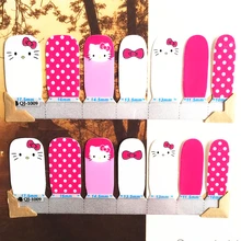 Pink White Cartoon cat child Nail Arts Nail Sticker Waterproof Nail Decal Sticker Gel Polish French