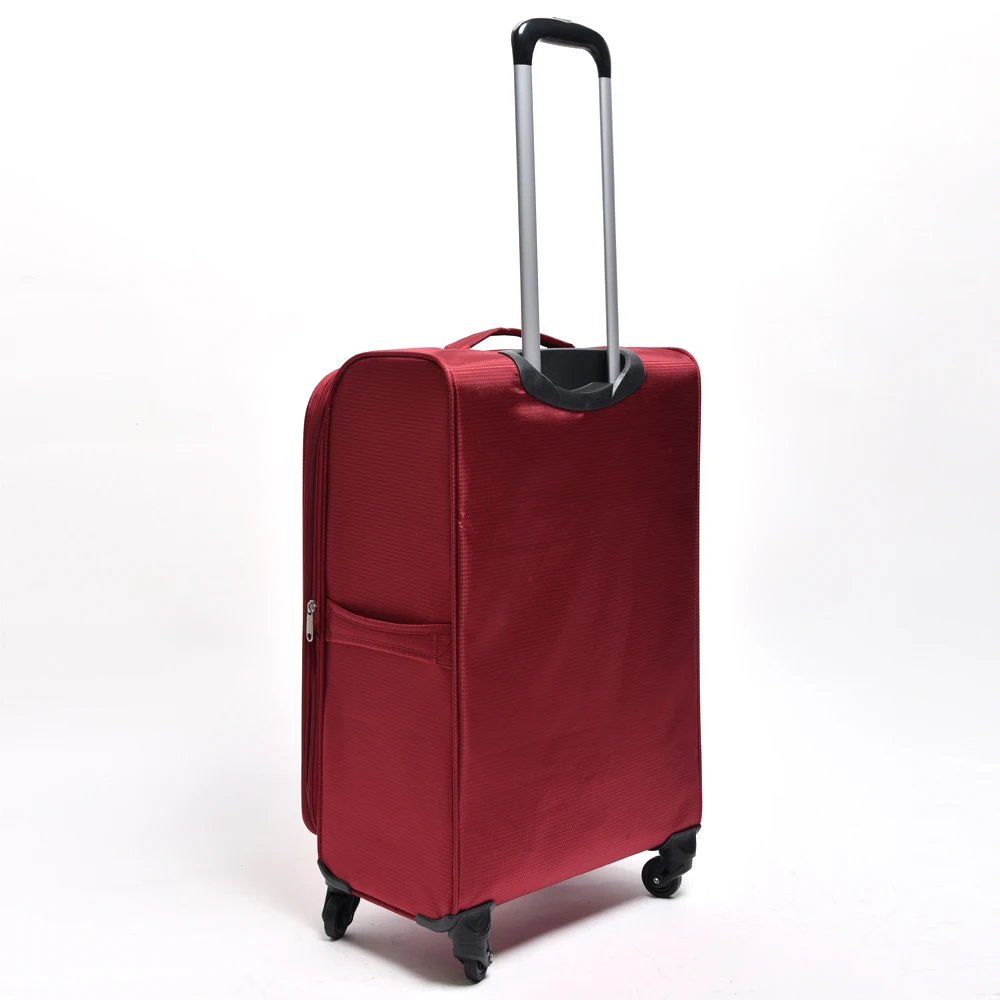 factory 4 wheels 20 24 28 inch Grid fabric Light weight 360 degree spinner wheel 3pcs trolley suitcase luggage bag