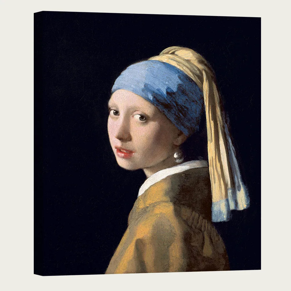 Reproduction of Famous painting of Jan Vermeer Baroque Girl with the Pearl Earring The Milkmaid
