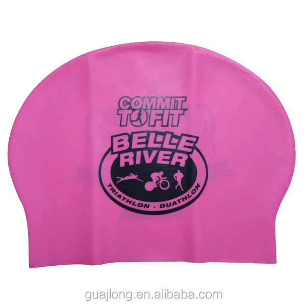 
High quality customized logo waterproof latex swim cap 