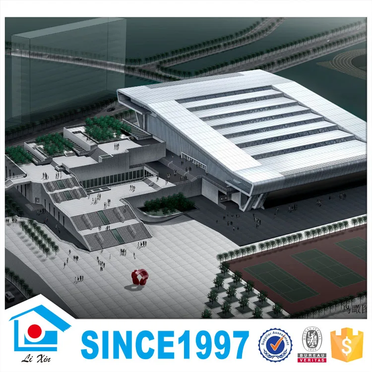 Стальная конструкция большая пролетная круглая гимнастическая конструкция