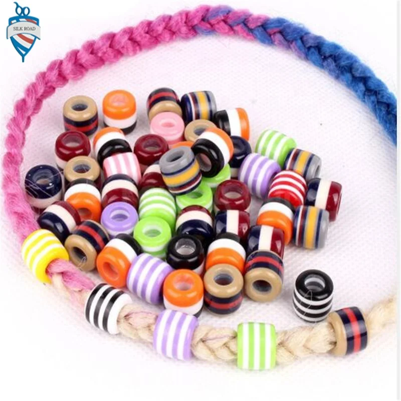 Diy adorn article fittings big bead wig adorn article receive hair ring to receive hair to buckle dirty braid illuminates loose