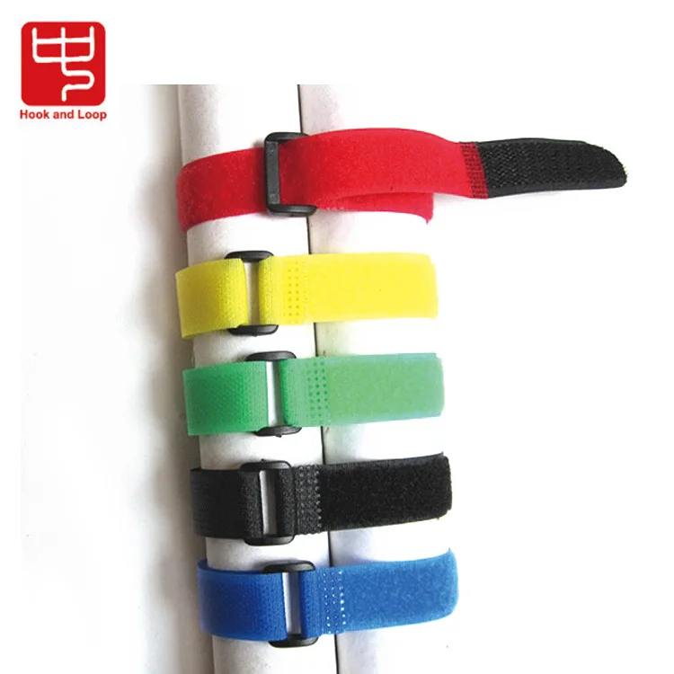 Wholesale colorful nylon adjustable hook and loop strap