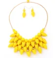 6 Sweet Candy Colors Jewelry Sets Summer Dress Matched Multi Layer Chunky Beads Tassels Necklace Earring