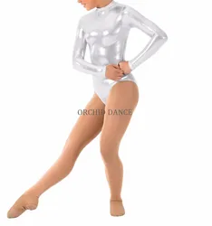 Wholesale Professional Long Sleeve Shiny Spandex Gymnastics Leotards Children