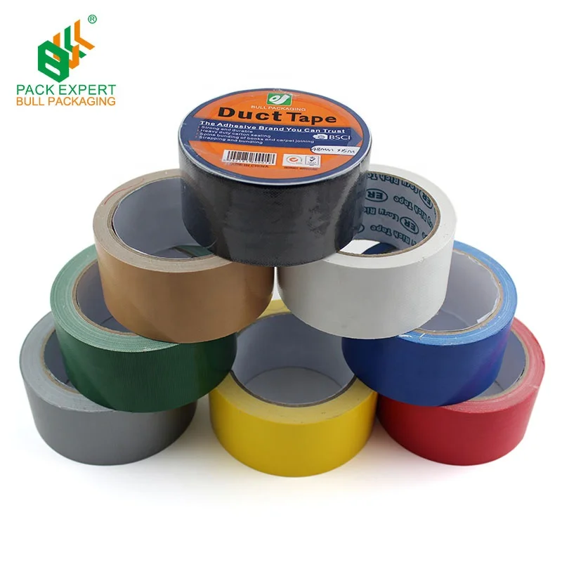 bull packaging high adhesive power Hot Melt Colorful Cloth Duct Tape