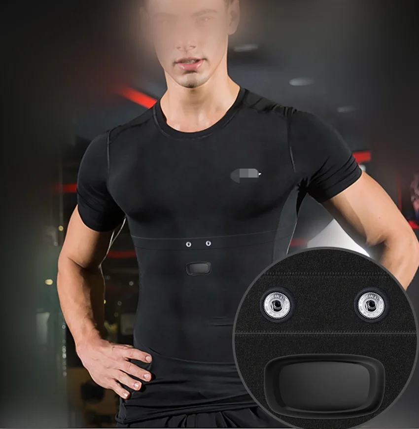 Customized OEM high quality Smart Sports heart rate monitor T-Shirt (HRM sensor not included)