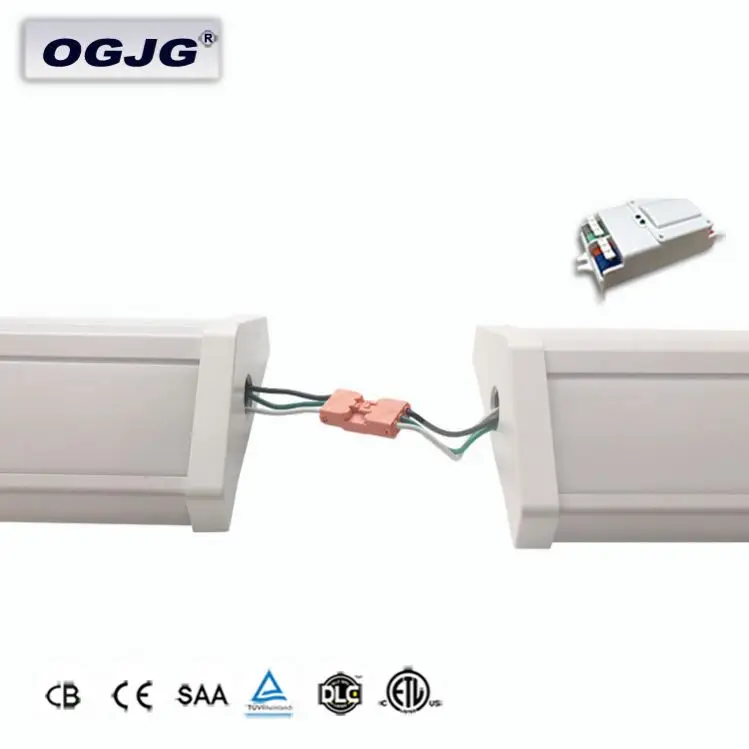 Factory Supply 20w 40w 50W 60w 80w Double Tube both sides Emitting Led Pendant lamp cloakroom pull switch dimmable linear lights