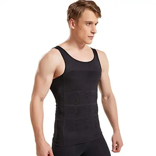 Men Body Shaper Slimming Shirt Compression Vest Elastic Slim Shapewear