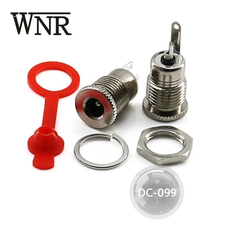 WNRE 10A full copper 2.1 x 5.5mm 2.5mm DC-099 2 pin waterproof DC Power Jack