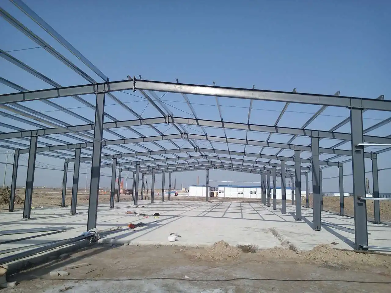 Prefabricated Building Temporary Housing K-type Large Prefabricated Steel Frame House For Sale