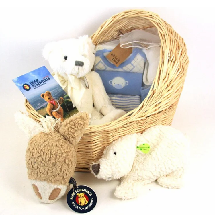 
cute natural wicker crib gift basket Baby Gift Wicker Hamper 