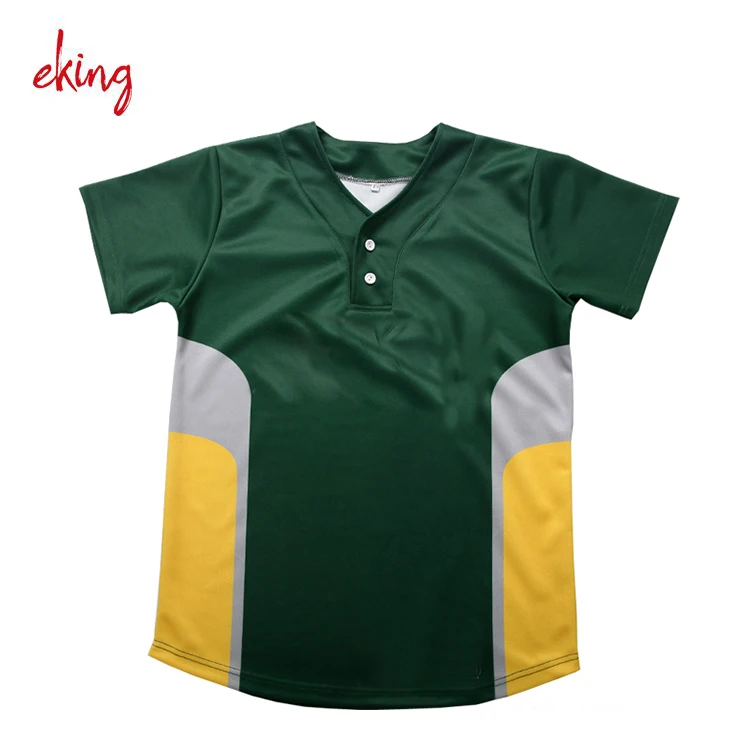 Custom Oversized screen print button down baseball jersey