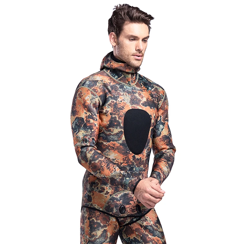 Неопреновый супер-эластичный Камуфляжный костюм Lifurious 3 мм для подводного плавания и Сноркелинга, гидрокостюм для подводной охоты