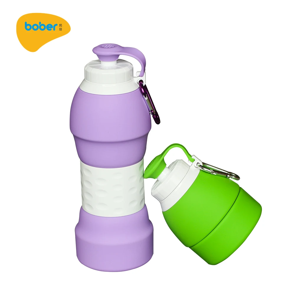 Wholesale Foldable Silicon Silicone Collapsible Water Bottle