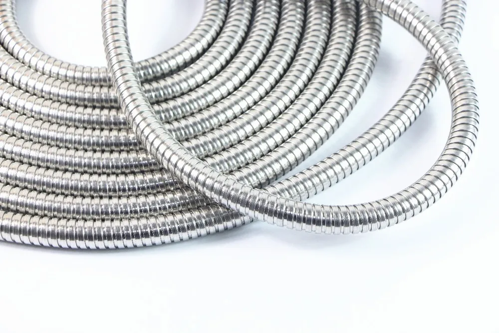 Metallic hose flexible water shower hose stainless steel metal garden hose