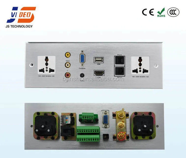 JS-WP301 USB+VGA 220V 10A electrical sockets