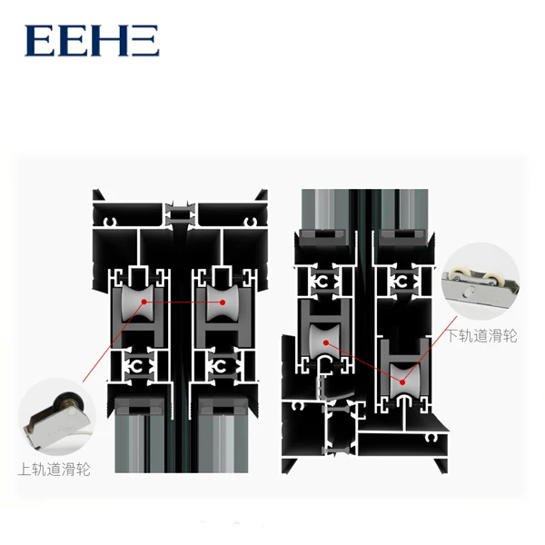 
EEHE Customized Aluminium Sliding System Double Glazed Tempered Glass Window With Mosquito Net 