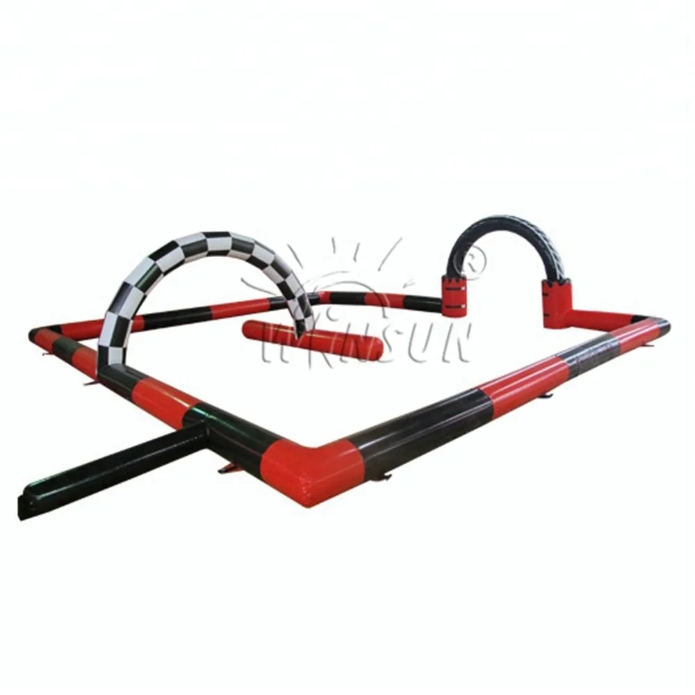 Popular inflatable race track inflatable go kart race track inflatable zorb ball track