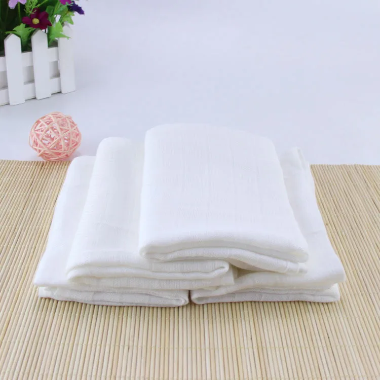 Washable Muslin Baby Cloth Diapers With Good Breathability 100 Cotton Folding Diapers For Newborn